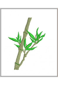 Plf010 - Bamboo with leaves 
